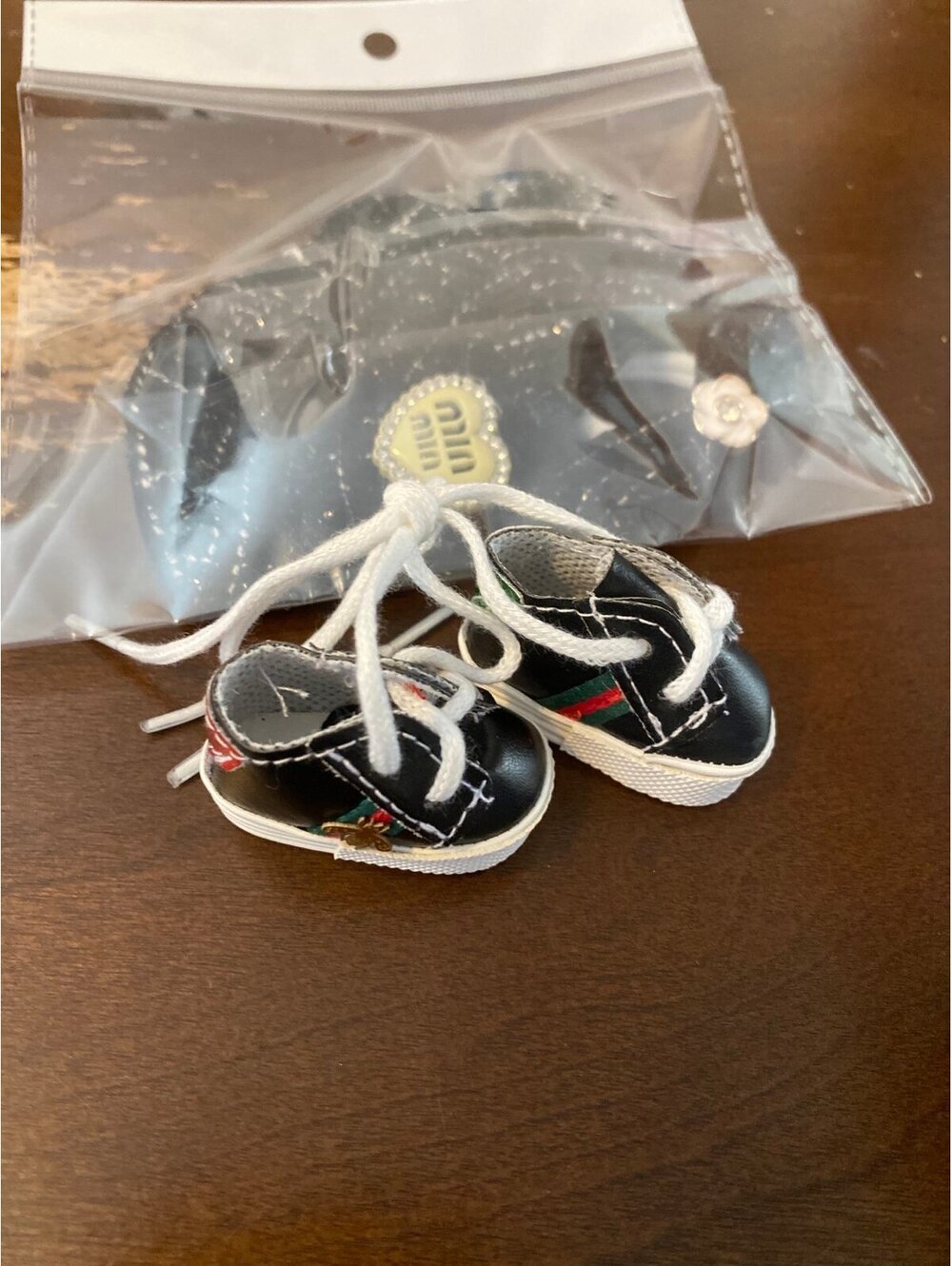Labubu Miu Miu outfit and Gucci shoes